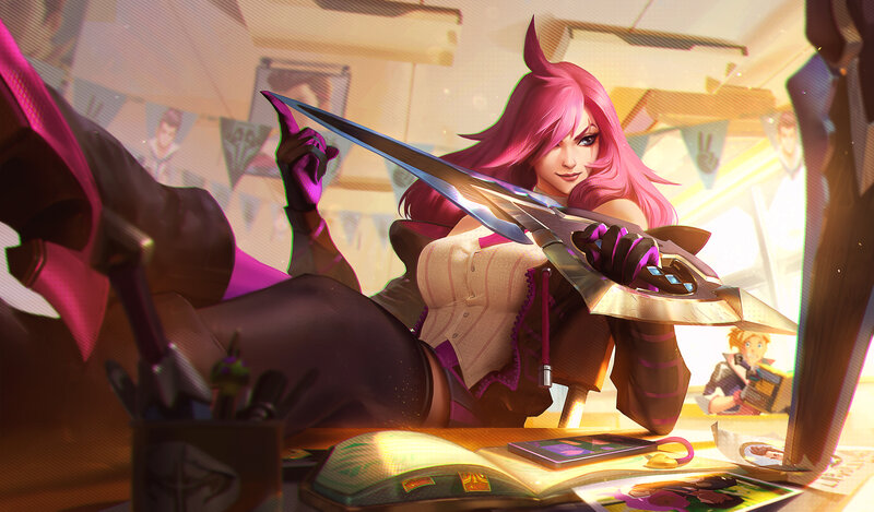 Pink-haired Woman with Sword — Pink