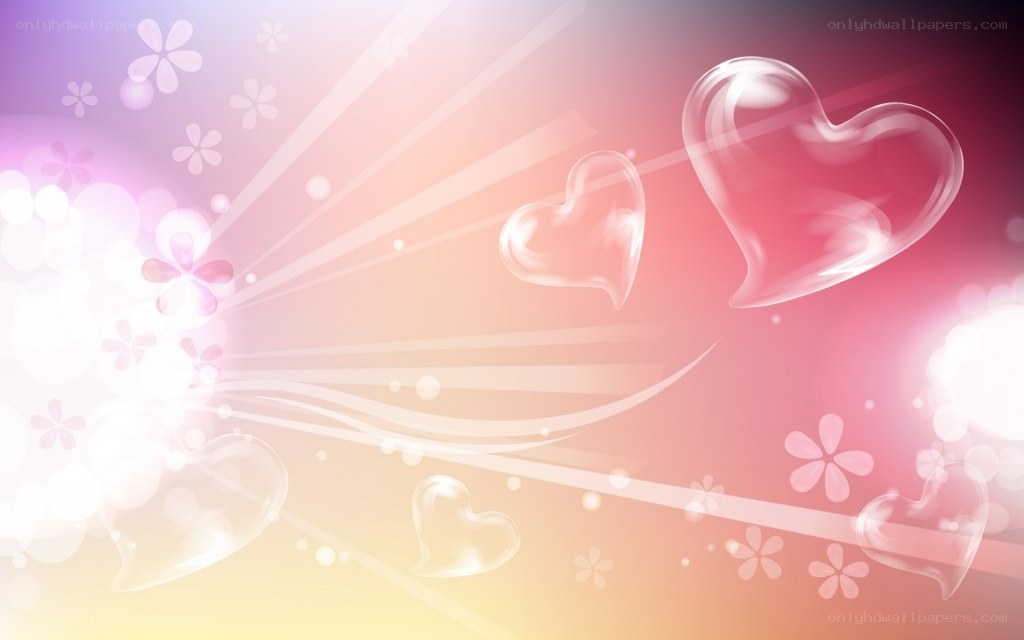 pink heart and flower background
