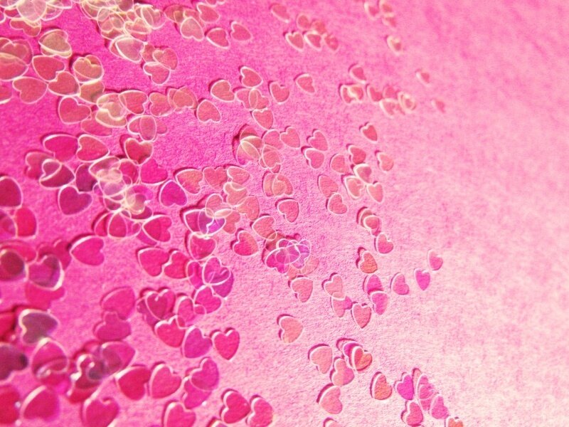 Pink Heart Confetti — Festive