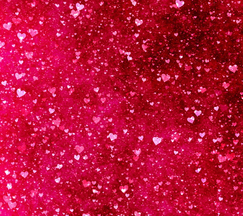 Pink Heart Confetti — Red