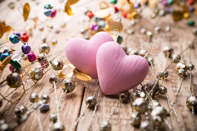 Pink Heart Decorations — Festive