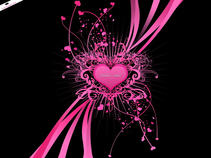 pink heart explosion design