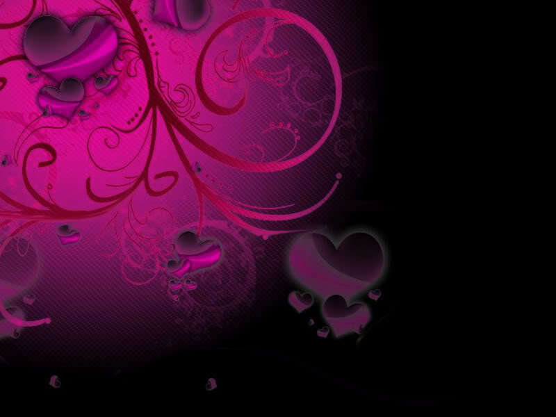 pink heart floral design