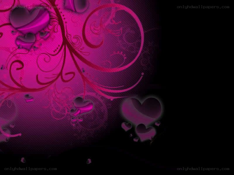pink heart floral design