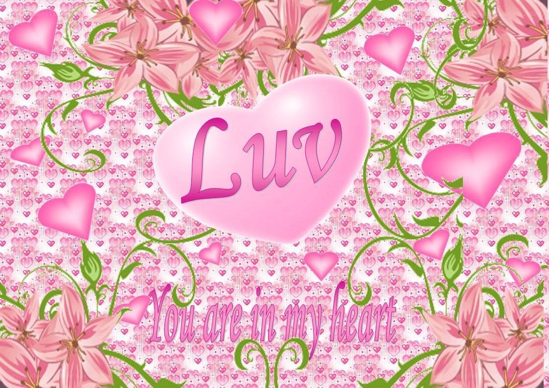 pink heart love design