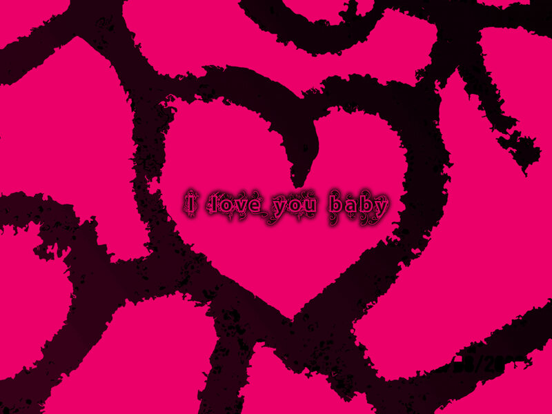 pink heart love message