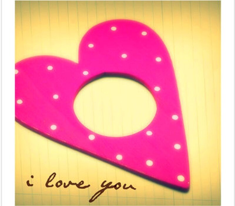 Pink Heart on Paper