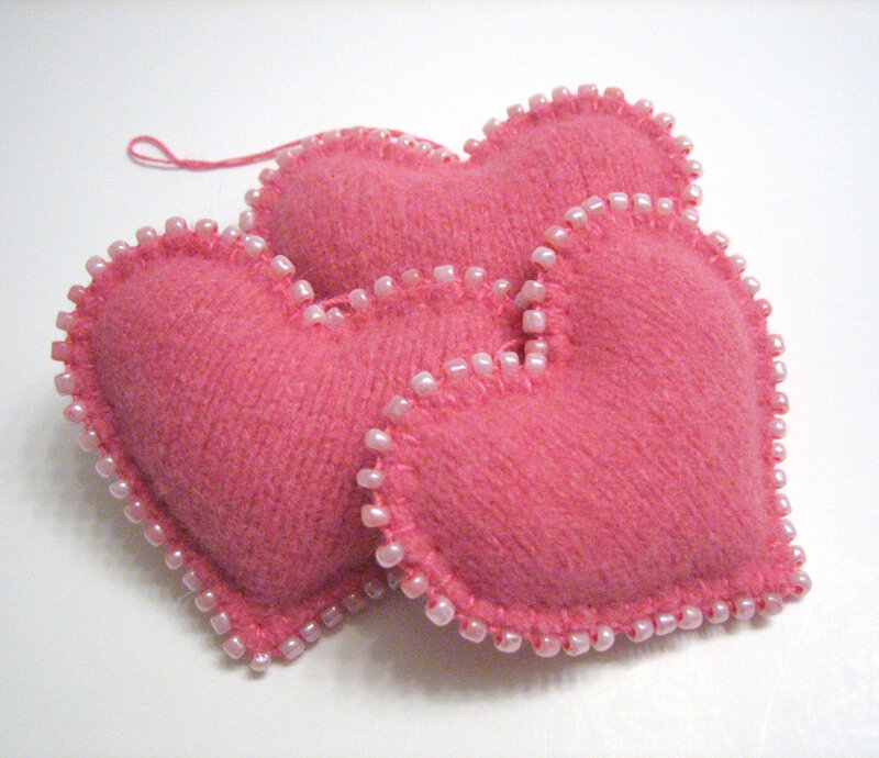 Pink Heart Ornaments