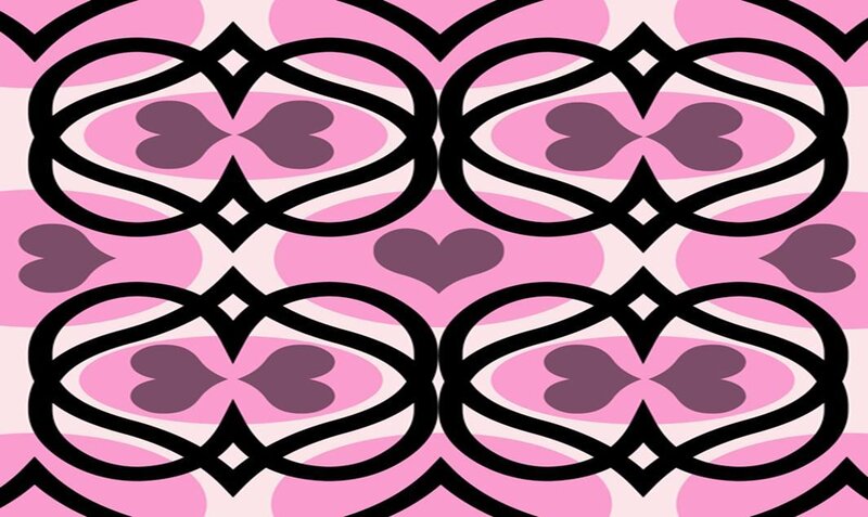 pink heart pattern design