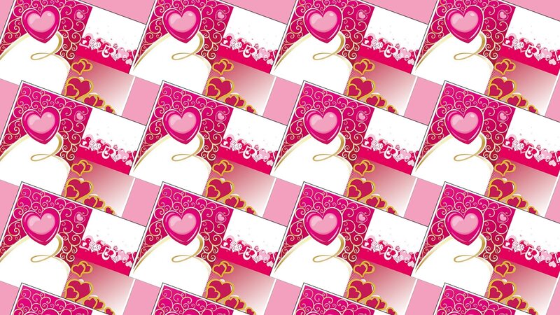 Pink Heart Pattern — Festive, Vector Art