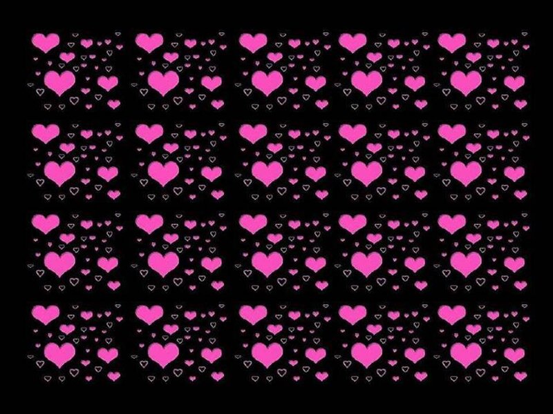 pink heart pattern grid