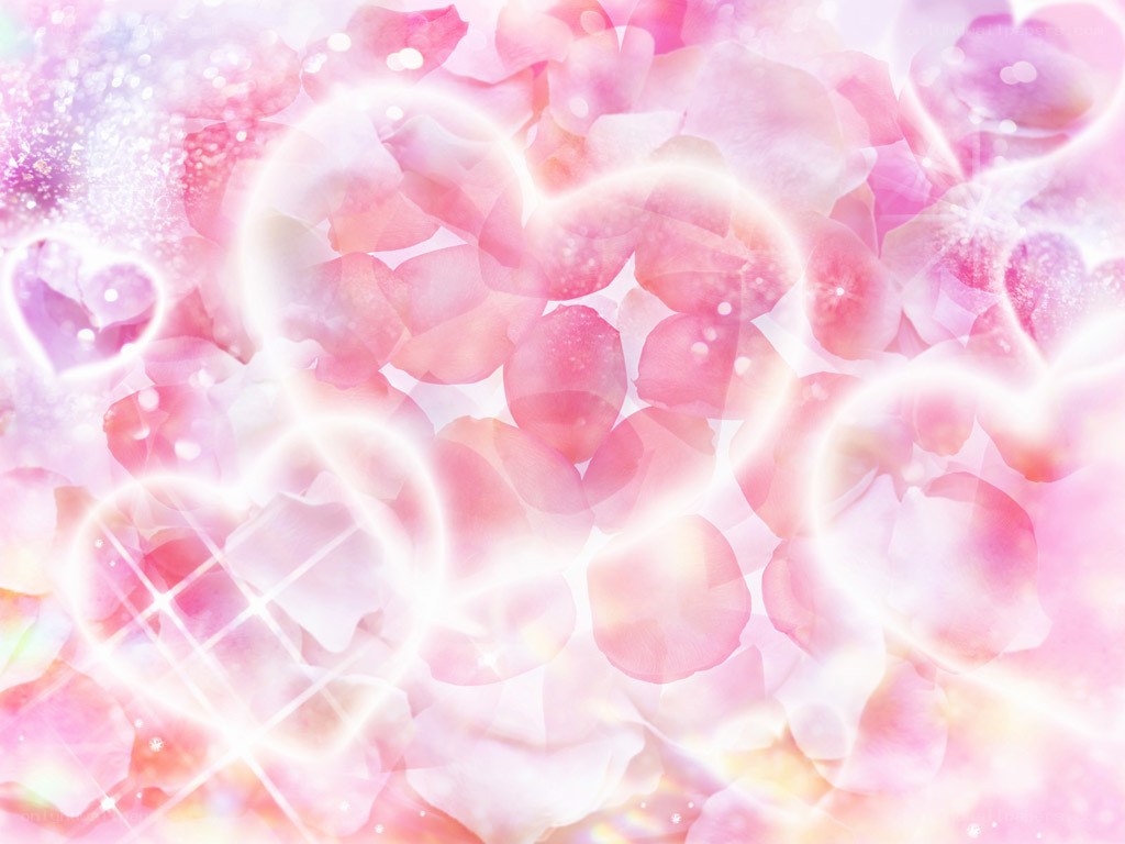 pink heart petals background