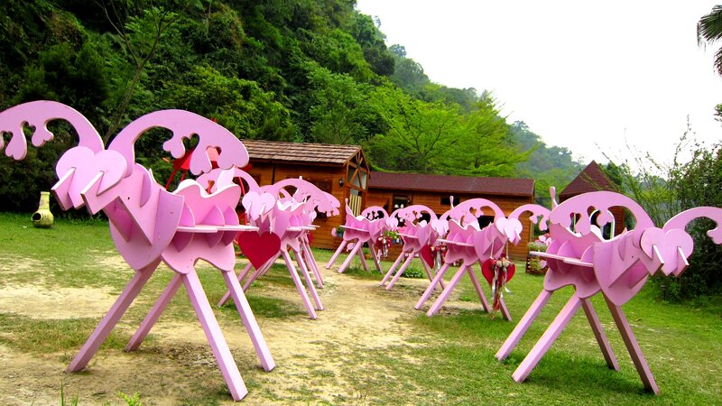 Pink Heart Sculptures