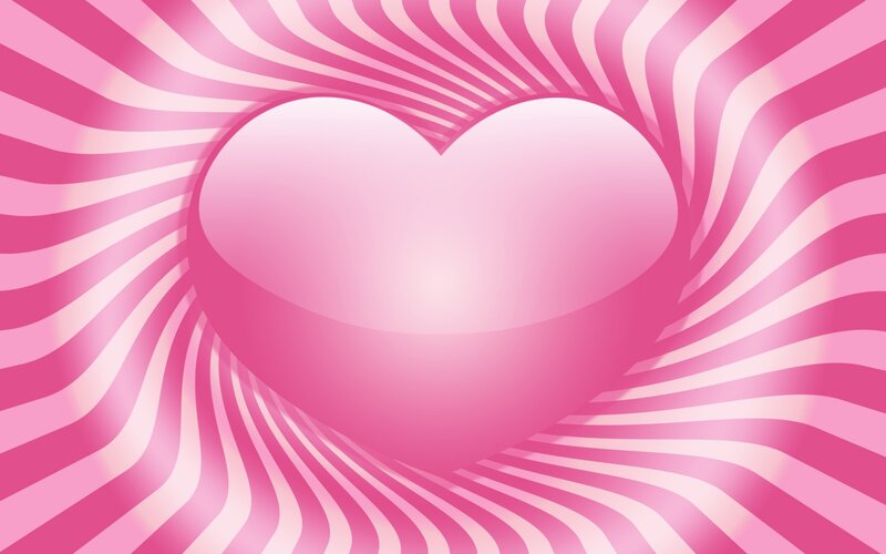 Pink Heart Shape — Calm, Vector Art