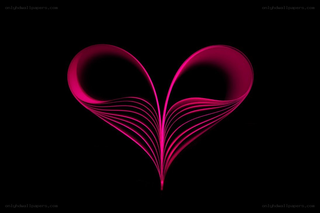 Pink heart shape from paper strips