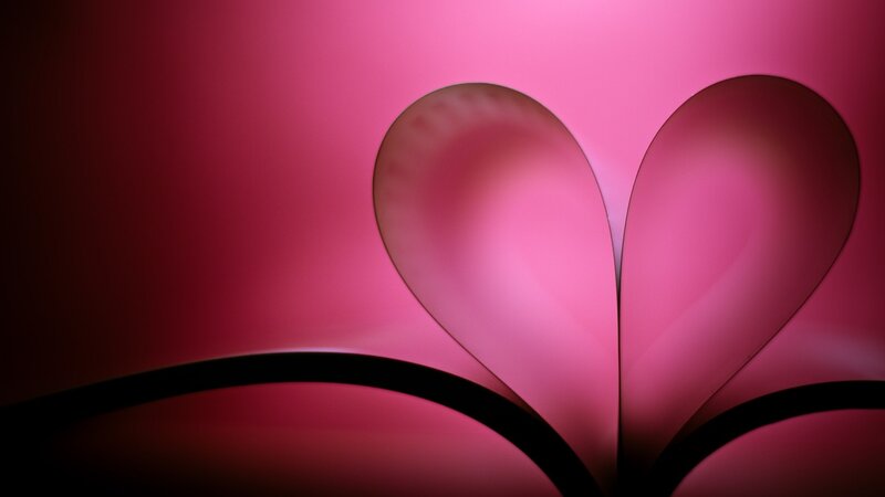 Pink heart shape from paper