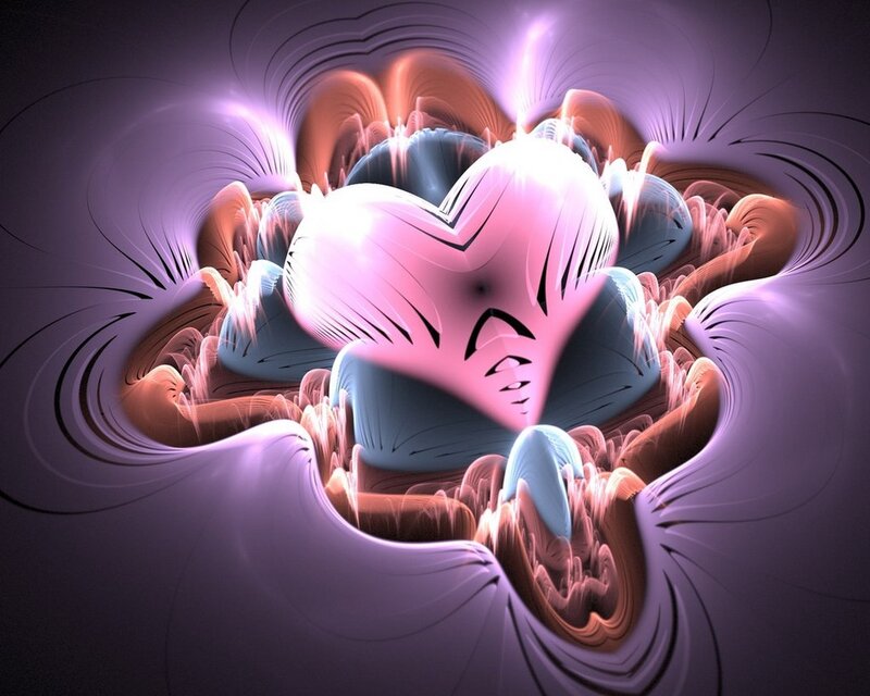 Pink Heart Shape — Purple