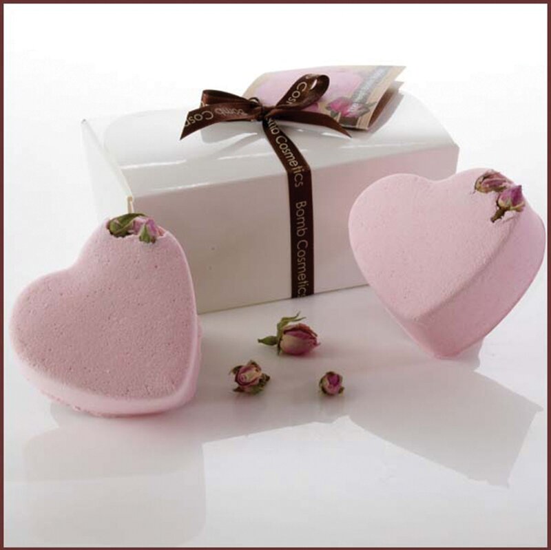 Pink Heart-shaped Bath Bombs