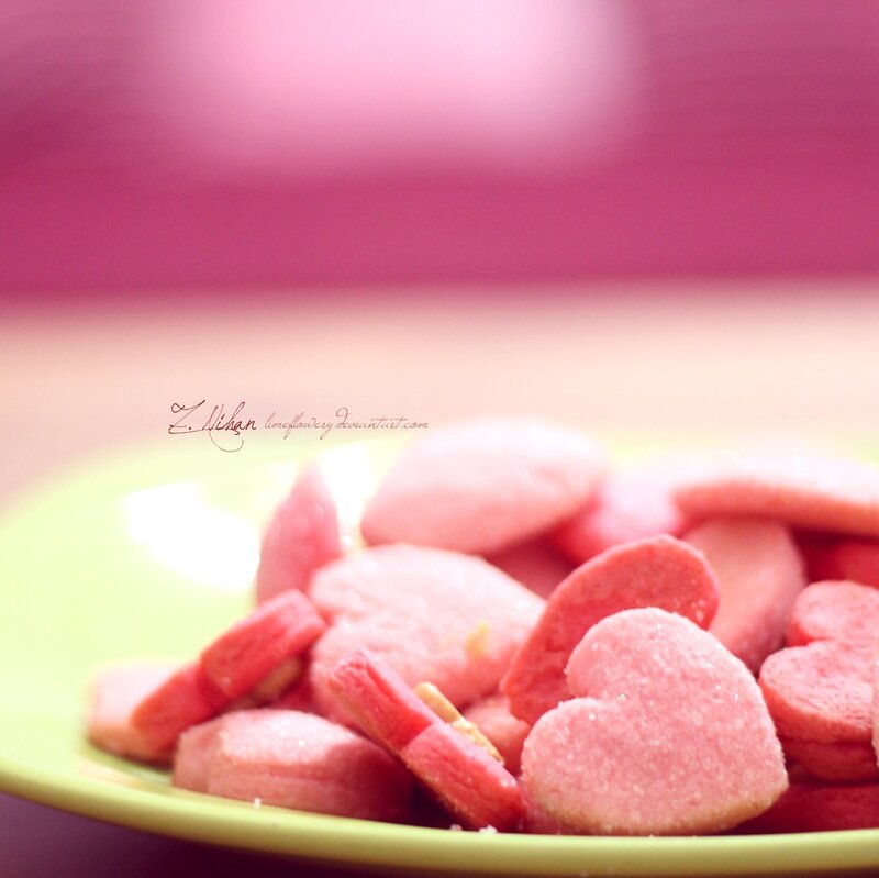 Pink Heart-shaped Cookies