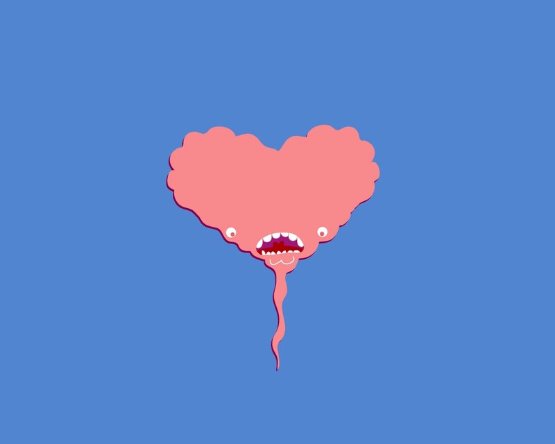 pink heart-shaped creature