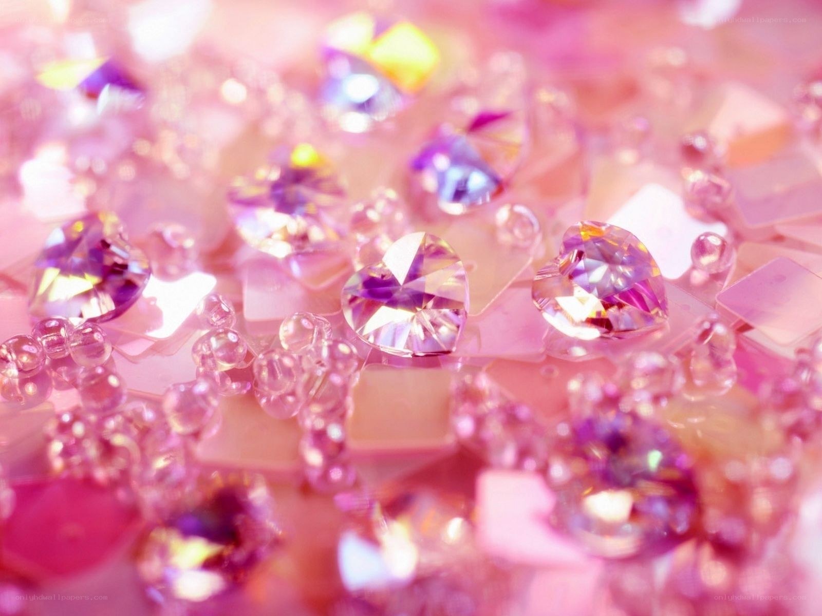pink heart-shaped crystals