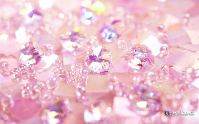 Pink Heart-shaped Crystals — Sparkling
