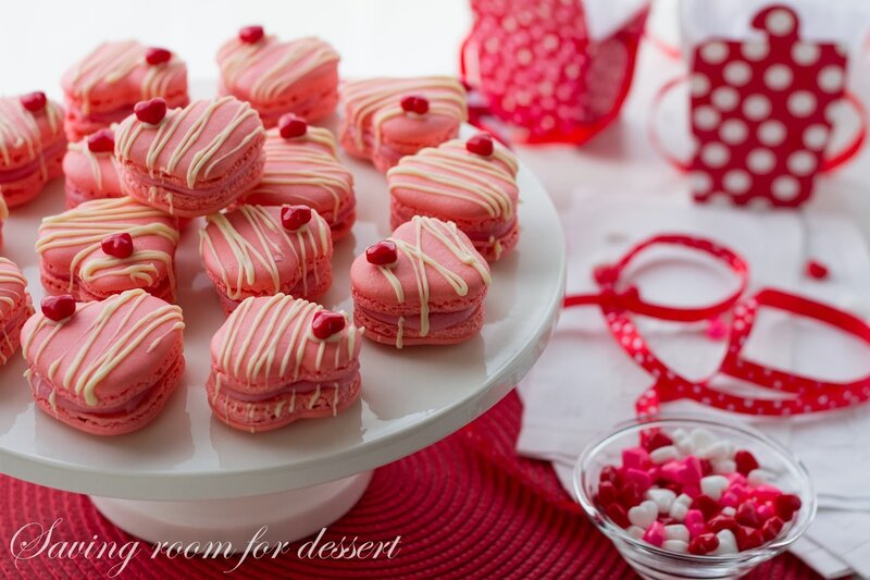 Pink Heart-shaped Macarons
