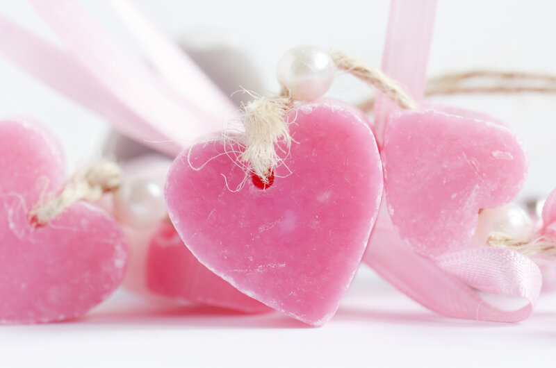 Pink Heart-shaped Soaps