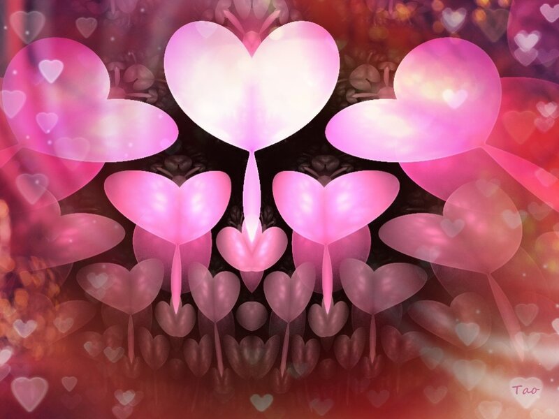 Pink Heart Shapes — Romantic