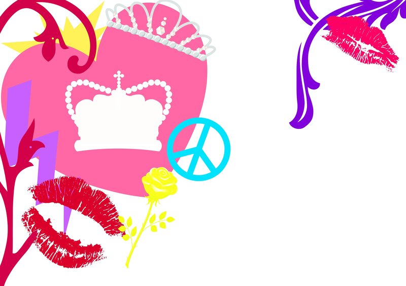 Pink Heart with Crown