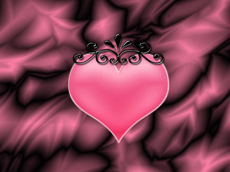 Pink Heart with Ornament