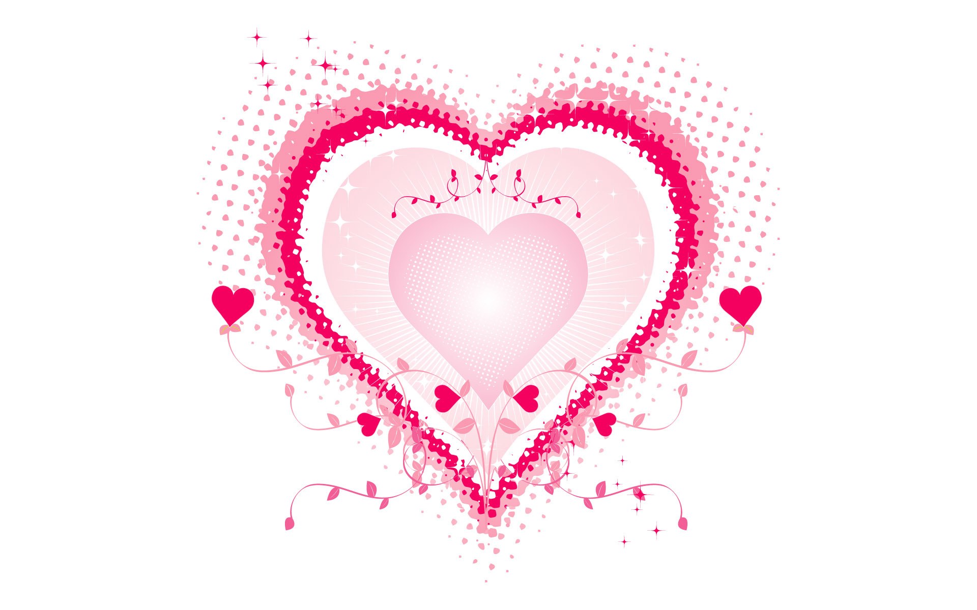 pink heart with sparkles