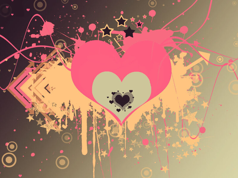 Pink Heart with Splatters — Playful