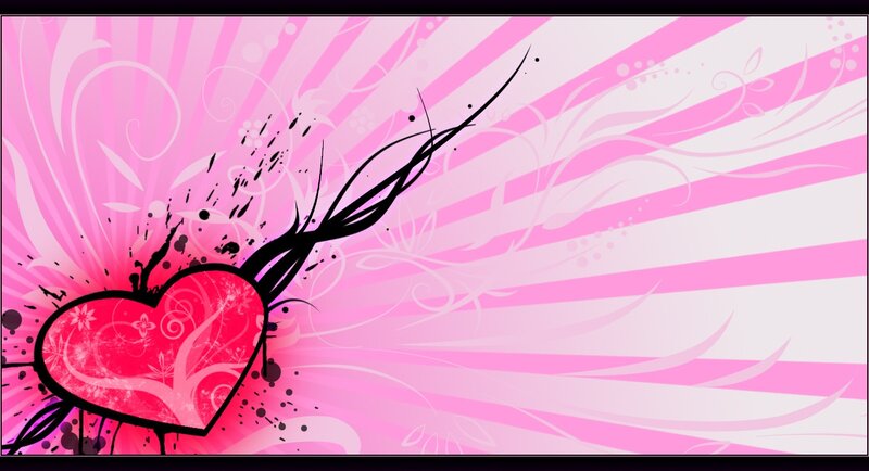 Pink Heart with Splatters