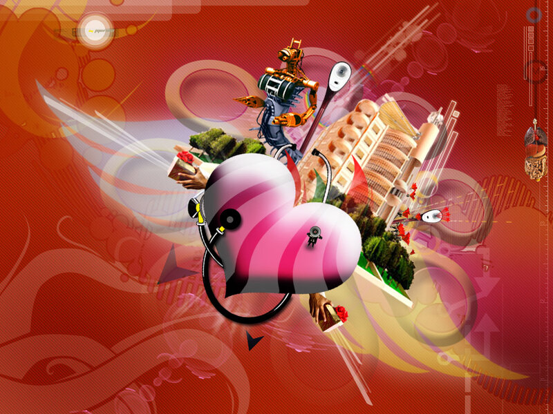 Pink Heart with Stethoscope