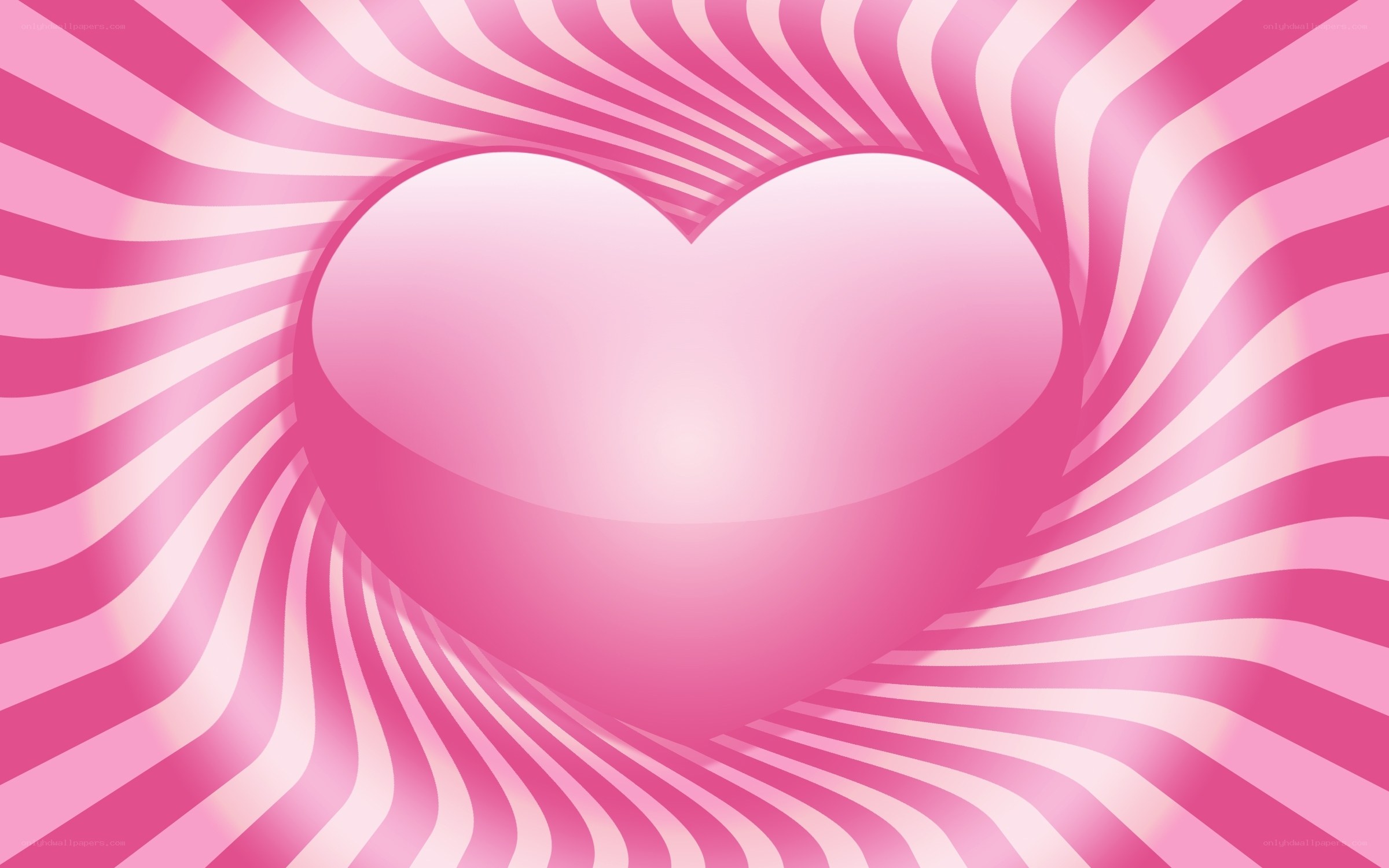 pink heart with striped background
