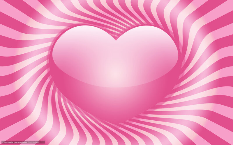 Pink Heart with Stripes