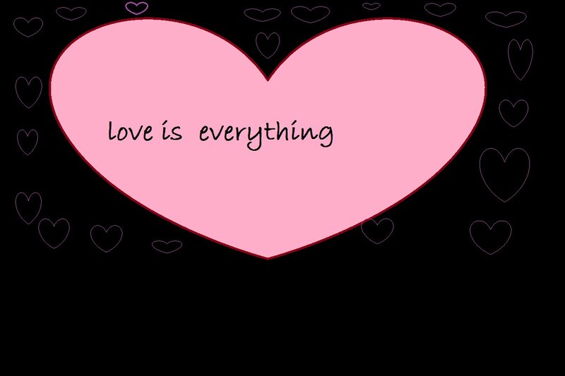 Pink Heart with Text — Black