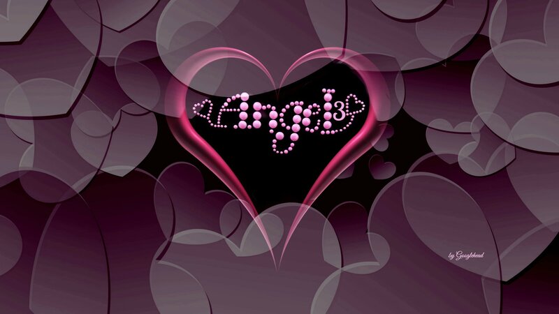 Pink Heart with Text — Purple, Romantic