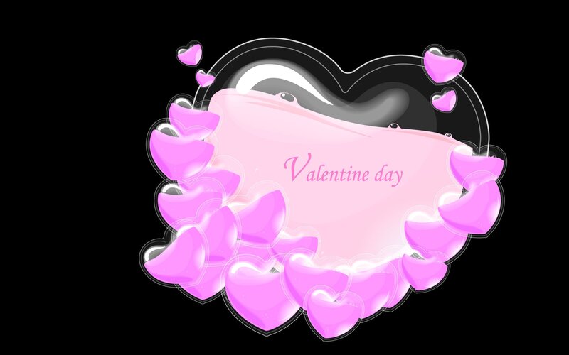 Pink Heart with Text — Romantic, Digital Art, Hearts