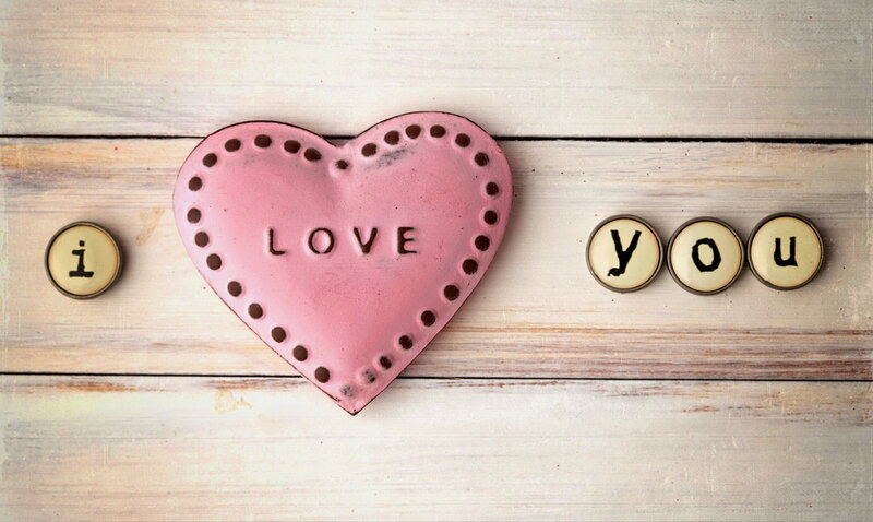 Pink Heart with Text — Sentimental