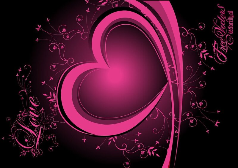 Pink Heart with Vines — Romantic