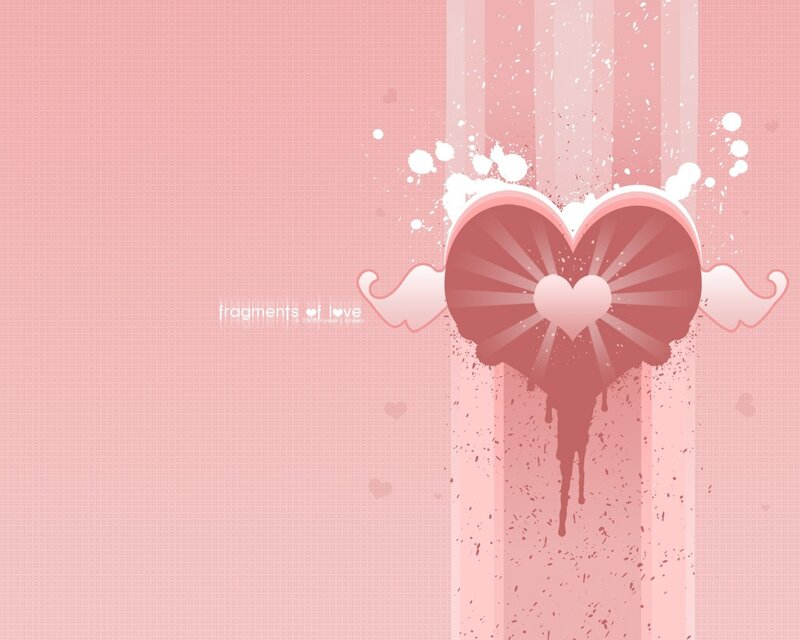 pink heart with wings