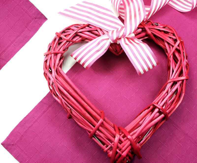 Pink Heart Wreath