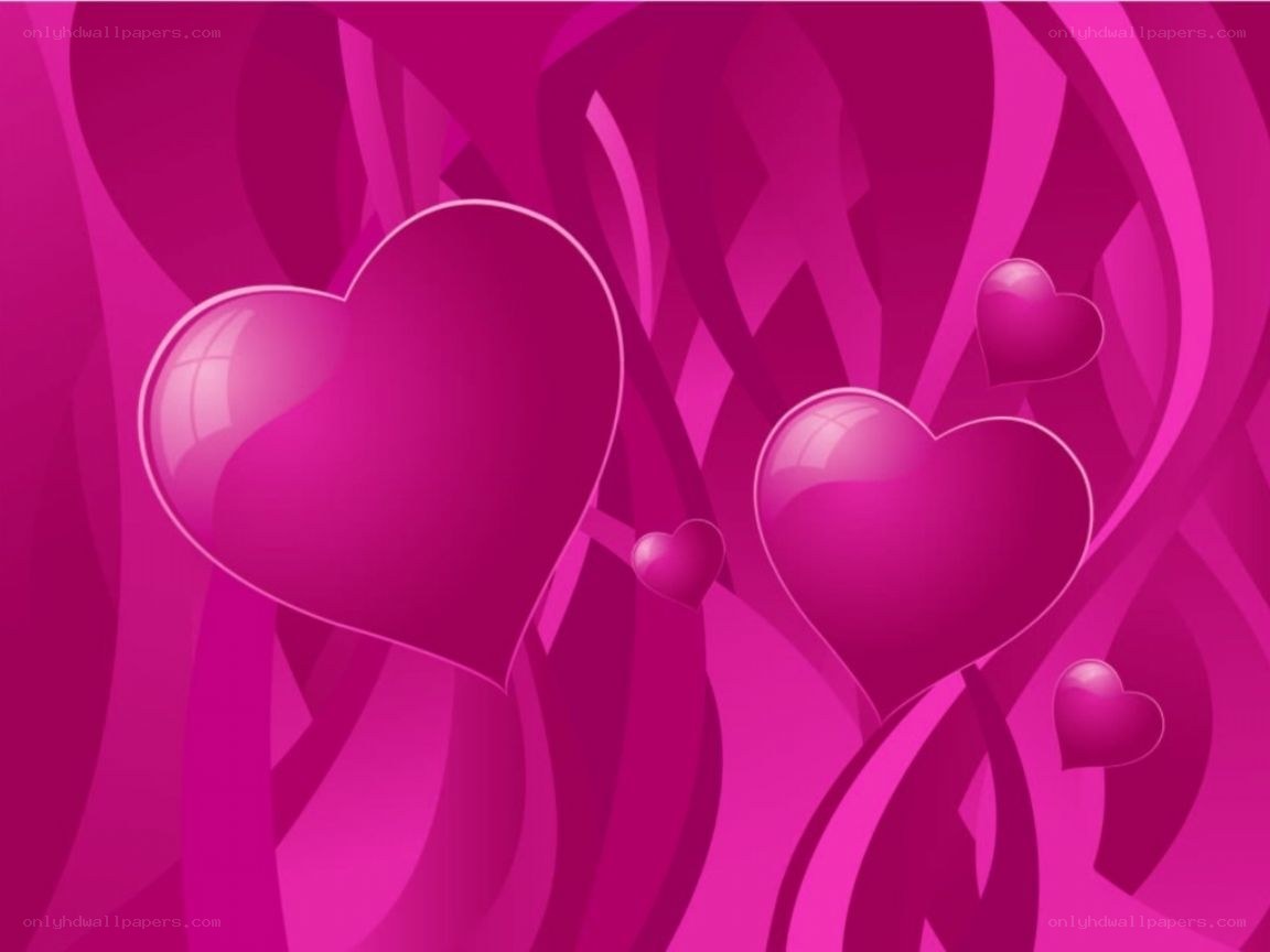 pink hearts abstract background