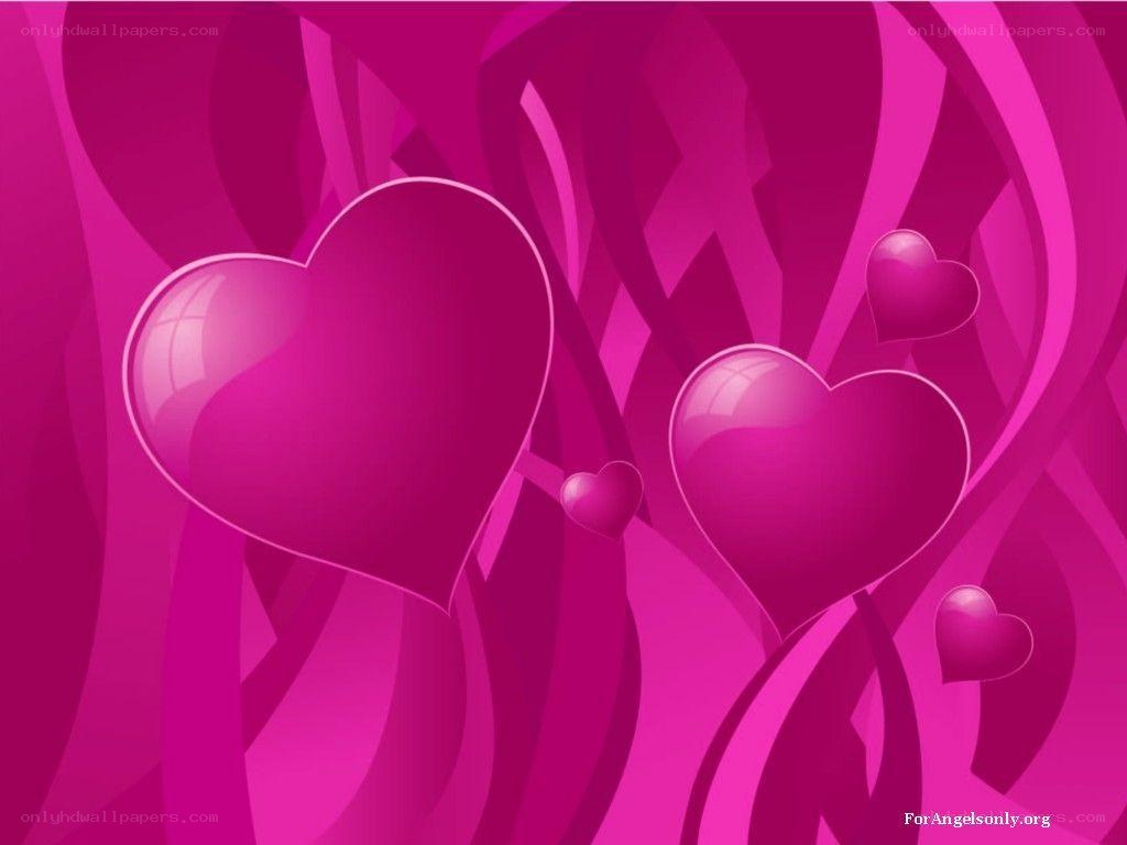 pink hearts abstract background