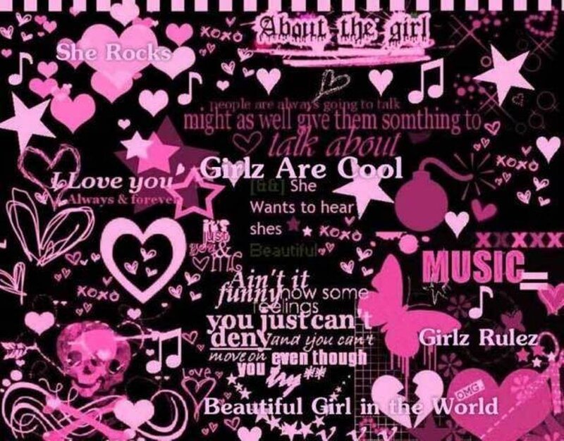 pink hearts and stars collage