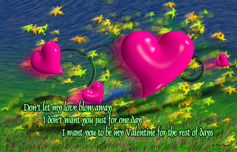 Pink Hearts and Stars — Green