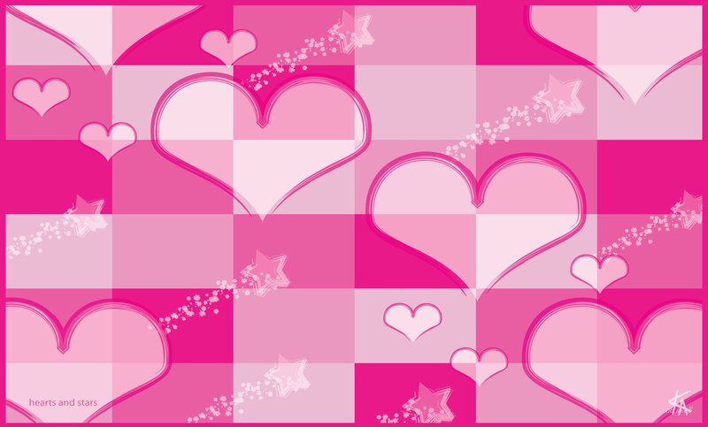 Pink Hearts and Stars