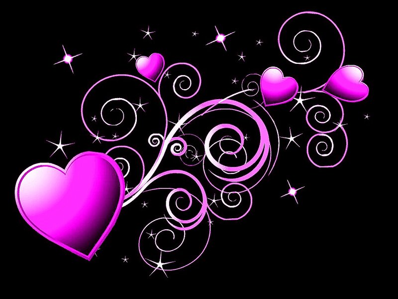 Pink Hearts and Swirls